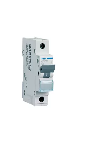 Disjoncteur Hager MYN106 1P 1 pôle 1x6A 4 5kA courbe C 1 module0 DIN